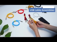 PVC Cover สายชาร์จ Micro USB Cord 1M 2.4A มัลติฟังก์ชั่น