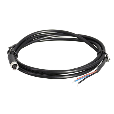 แจ็คเก็ต PVC ประกอบสายเคเบิลกันน้ำ IP67 M16 4 ขาชนิดคอนเนคเตอร์แบบวงกลม