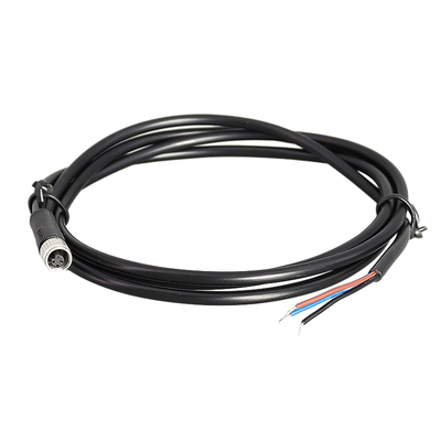 แจ็คเก็ต PVC ประกอบสายเคเบิลกันน้ำ IP67 M16 4 ขาชนิดคอนเนคเตอร์แบบวงกลม
