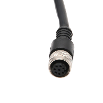 สายไฟมุมฉากพร้อมขั้วต่อกันน้ำ IP67 M12 2 ขา 3 ขา 4 ขา
