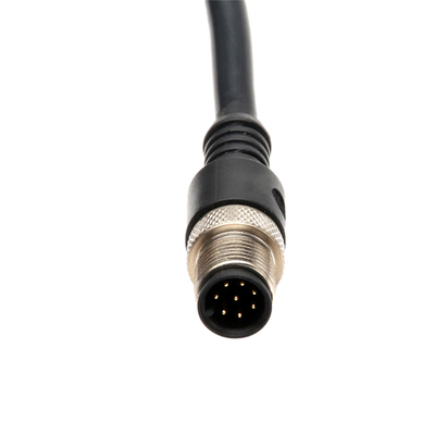 สายไฟมุมฉากพร้อมขั้วต่อกันน้ำ IP67 M12 2 ขา 3 ขา 4 ขา