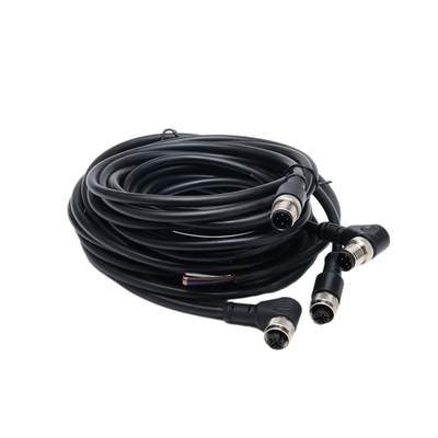 ชุดสายเคเบิลกันน้ำ Pigtail แบบปลายเดี่ยวพร้อมแจ็คเก็ต PVC BK 1M 4C × AWG22