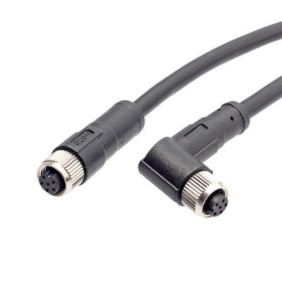 สายเคเบิลกันน้ำ IP67 สายเคเบิลตัวเชื่อมต่อ M8 5 พินปลั๊กป้องกันหญิง PVC สายแจ็คเก็ตสกู๊ตเตอร์ไฟฟ้าจักรยาน