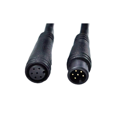 3Ft ความยาวชายกับหญิง M8 6pin จักรยานกันน้ำตำแหน่ง GPS สายเคเบิล PVC แจ็คเก็ต