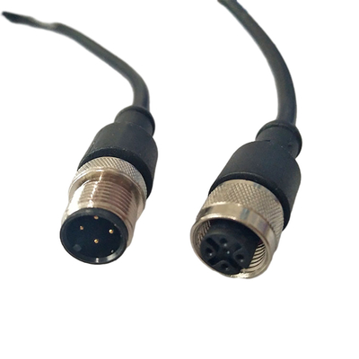 สกรูโลหะ Phoenix M12 สายยาว 100 ซม. ตัวผู้ถึงตัวเมียสีดำพร้อมฝา PVC