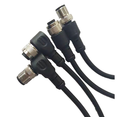 สกรูโลหะ Phoenix M12 สายยาว 100 ซม. ตัวผู้ถึงตัวเมียสีดำพร้อมฝา PVC