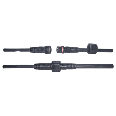 สีดำ M14 M21 สายไฟกันน้ำแจ็คเก็ต PVC ตัวผู้กับตัวเมีย