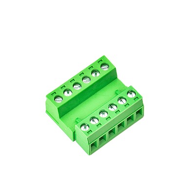 ลวดขั้วต่อเทอร์มินัลบล็อก PCB สีเขียว XK2EDGA ระยะพิทช์ 5.08 มม