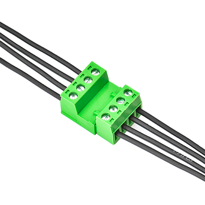 ลวดขั้วต่อเทอร์มินัลบล็อก PCB สีเขียว XK2EDGA ระยะพิทช์ 5.08 มม