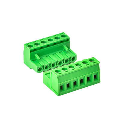 ลวดขั้วต่อเทอร์มินัลบล็อก PCB สีเขียว XK2EDGA ระยะพิทช์ 5.08 มม