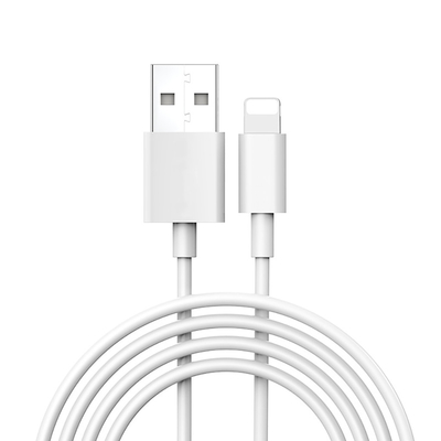 OEM ODM PVC USB สายชาร์จข้อมูล 2.4A สำหรับ Iphone ชาร์จเร็ว