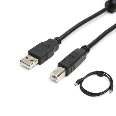 สาย USB ความเร็วสูงสีดำ, สายเครื่องพิมพ์ USB 2.0 ชายกับหญิง