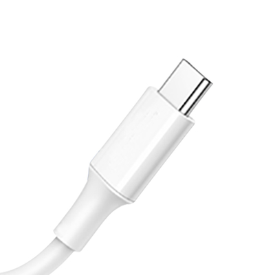สายชาร์จ USB C To C สีขาว พร้อมปลอก PVC 20V 3A 60W