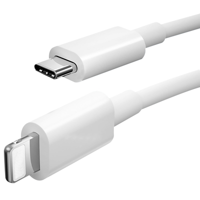 สายชาร์จข้อมูล USB ความยาว 3 ฟุต Usb3.1 Usb C ถึง C สีขาวพร้อมแจ็คเก็ต PVC