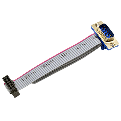 สายเคเบิล Pitch Ribbon OEM 2.54 มม. IDC DB9 ตัวผู้ตัวเมียสำหรับตัวยึดแผง