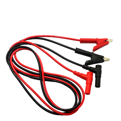 3Ft Crocodile Clip Digital Multimeter Cable สีแดงดำ