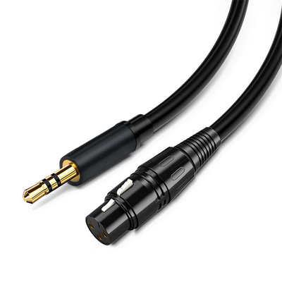 สายเคเบิลขดแจ็ค 3.5 มม. ที่กำหนดเอง 7 ขา XLR ชายกับหญิง 3 ขา Xlr สำหรับเสียงวิดีโอ