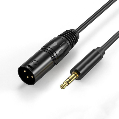 สายเคเบิลขดแจ็ค 3.5 มม. ที่กำหนดเอง 7 ขา XLR ชายกับหญิง 3 ขา Xlr สำหรับเสียงวิดีโอ