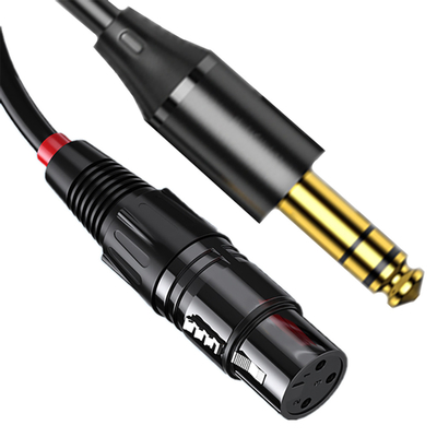สายเคเบิลขดแจ็ค 3.5 มม. ที่กำหนดเอง 7 ขา XLR ชายกับหญิง 3 ขา Xlr สำหรับเสียงวิดีโอ