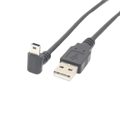 USB 2.0 สายชาร์จข้อมูล USB ชายขนาดเล็กพร้อมขั้วต่อมุมขวา