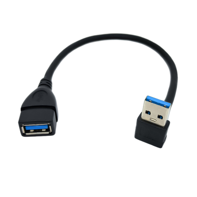 สายชาร์จข้อมูล USB มุมขวา 90 องศาพร้อมอะแดปเตอร์ USB 3.0 ชายกับหญิง