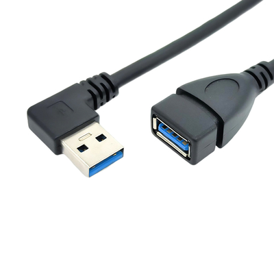 สายชาร์จข้อมูล USB มุมขวา 90 องศาพร้อมอะแดปเตอร์ USB 3.0 ชายกับหญิง