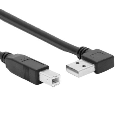 สายเคเบิลข้อมูลเครื่องพิมพ์ USB 1 เมตรพร้อมมุมขวาคู่มุมซ้าย 90 องศาชนิด L