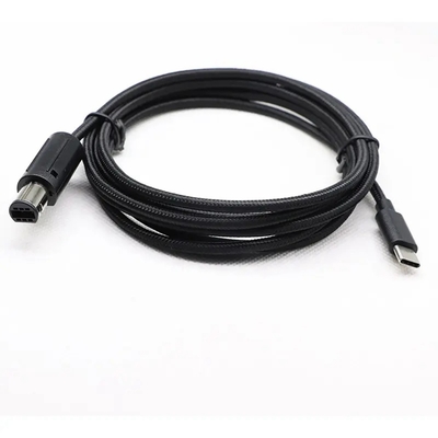 สายเคเบิลคอนโทรลเลอร์ Gamecube แบบถัก 2 ม. Type C USB 2.0 ตัวผู้ถึงตัวผู้ 6 พิน