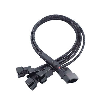 2.54mm Pitch Amp Connector Cable Assemblies อลูมิเนียมฟอยล์ ปกป้องสายไฟสําหรับเครื่องปั่น PC