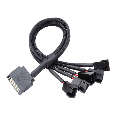 2.54mm Pitch Amp Connector Cable Assemblies อลูมิเนียมฟอยล์ ปกป้องสายไฟสําหรับเครื่องปั่น PC