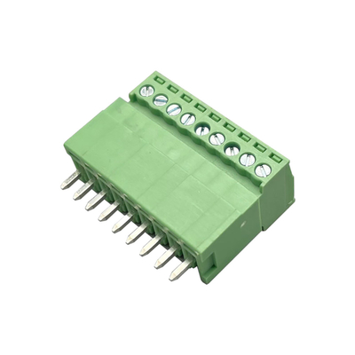 ชาย หญิง Pluggable Terminal Block Connector 3.81mm Pitch 2-16 Pin Plug ในมุมขวาตั้ง