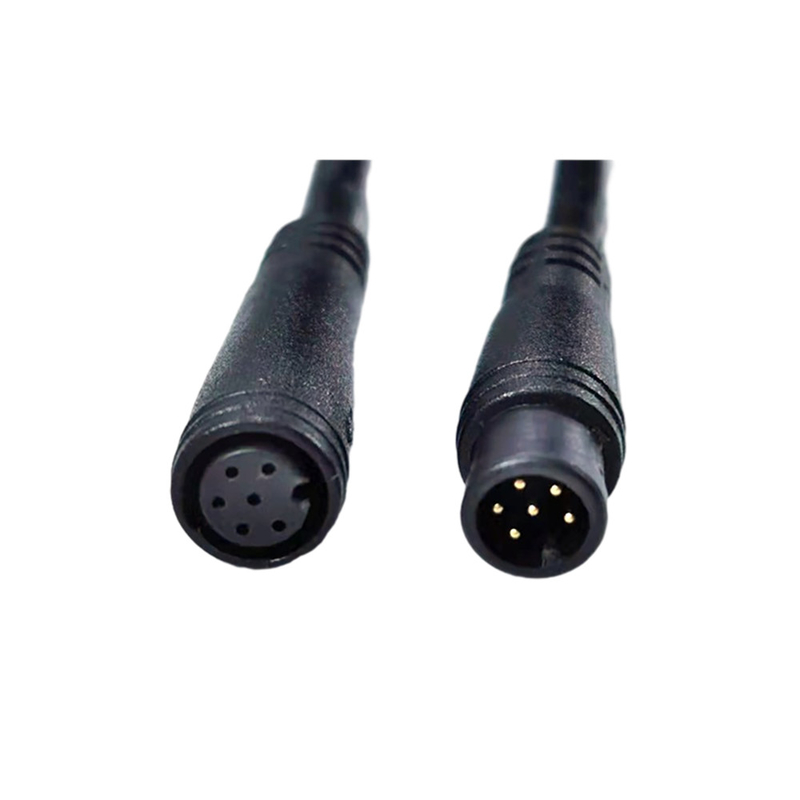 3Ft ความยาวชายกับหญิง M8 6pin จักรยานกันน้ำตำแหน่ง GPS สายเคเบิล PVC แจ็คเก็ต