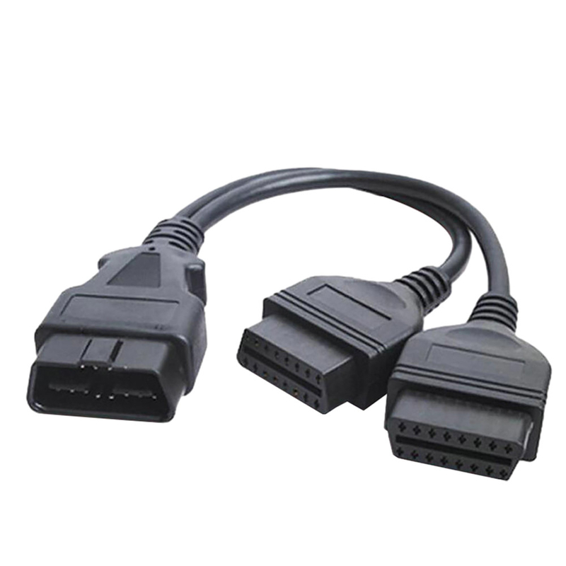 2 in 1 ชุดสายไฟรถยนต์แบบ Overmolded 16pins ชายถึง 2 หญิง Y Splitter Type