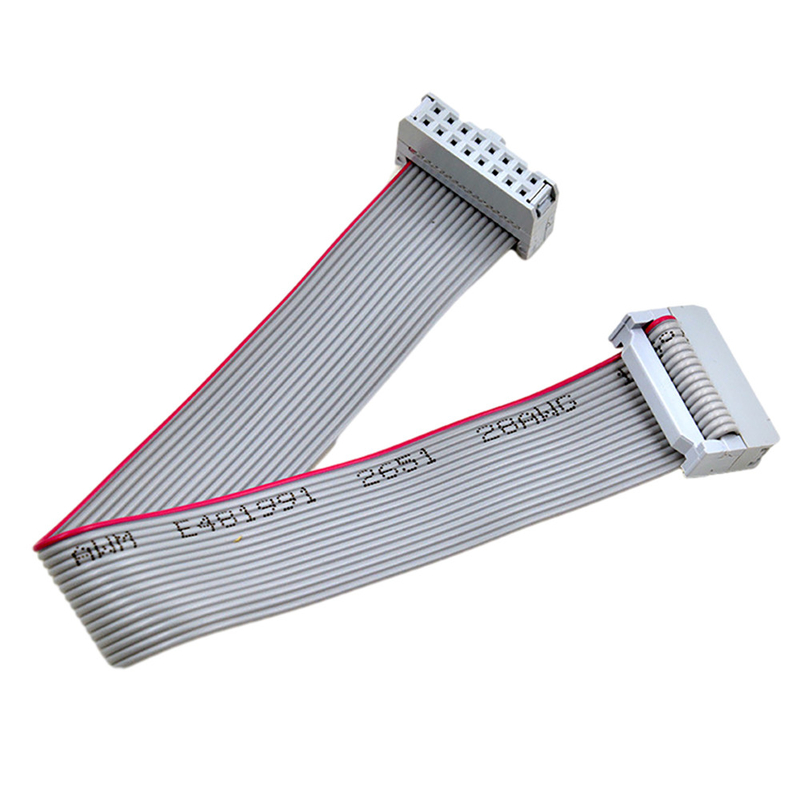 สายแพแบน IDC สองแถว 2.54 มม. ปลั๊กตัวผู้ UL2651 ประเภท 28AWG