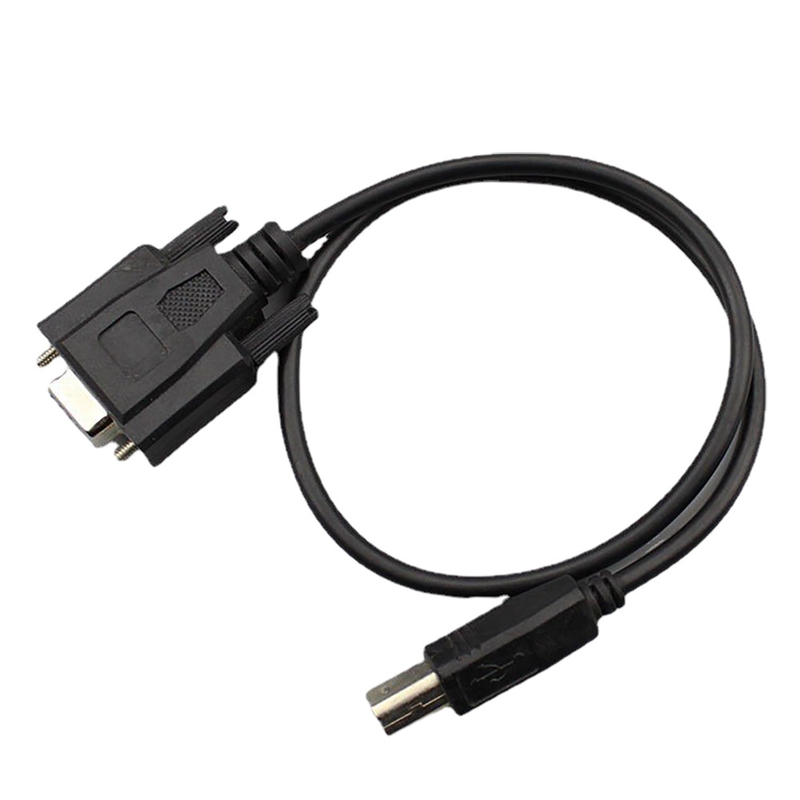 สายเคเบิล RS232 Overmolding แบบกำหนดเองประกอบ DB9 ตัวเมียเป็น USB 2.0 B ประเภทตัวผู้