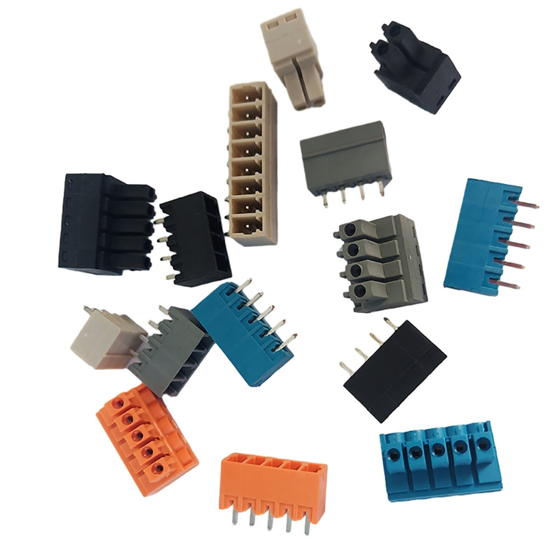 สี Plug Pcb ปลายบล็อก 3.5mm/3.81mm/5.0mm/5.08mm/7.5mm/7.62mm Pitch